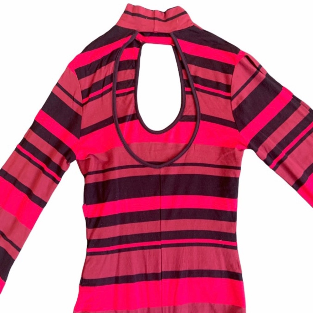 Pink and black Bebe bodysuit